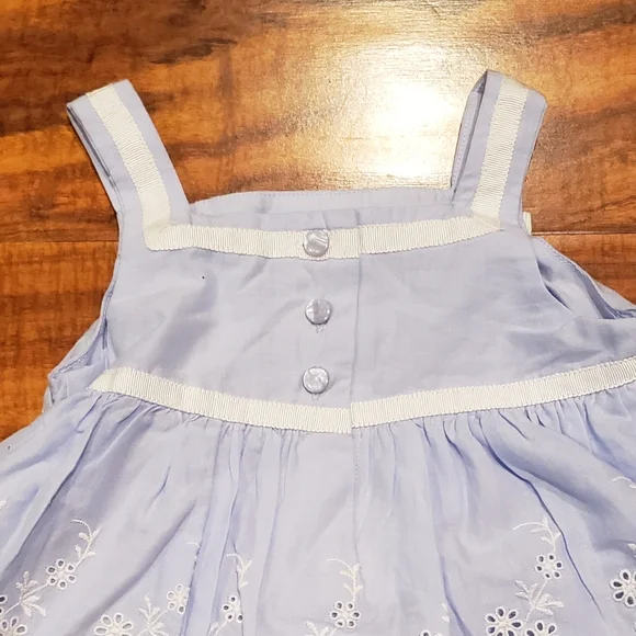 Janie and Jack NWT 12-18 months periwinkle floral eyelet two-piece set - Picture 5 of 8